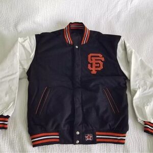 Black Bomber Jacket with Ribbed Collar and Cuffs